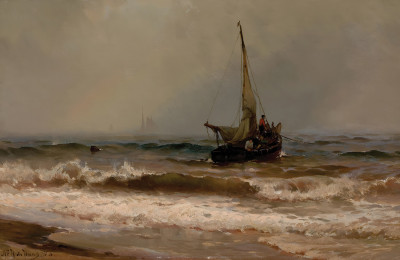 ⚓Репродукция морской пейзаж "В море"
