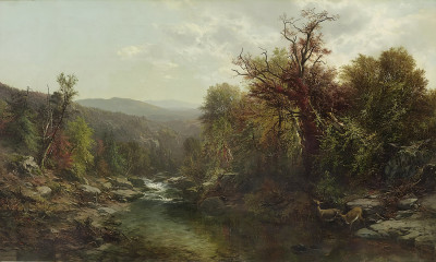 ₴ Репродукция пейзажа "Ручей в Адирондаке"