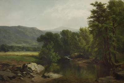 ₴ Репродукция пейзажа "Пейзаж реки Гудзон"