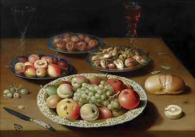 ₴ Репродукция натюрморт известного художника "Натюрморт на простом деревянном столе"