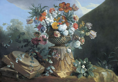₴ Репродукция цветочный натюрморт известного художника "Цветы в урне"