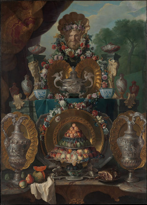 ₴ Репродукция натюрморт известного художника "Натюрморт с серебром"