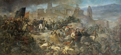 ₴ Репродукция бытовой жанр "Великий день для Жироны"