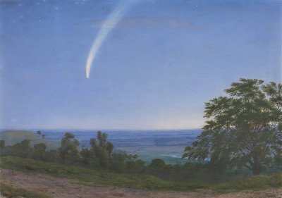 ₴ Репродукция пейзаж "Комета Донати, Оксфорд, 5 октября 1858"