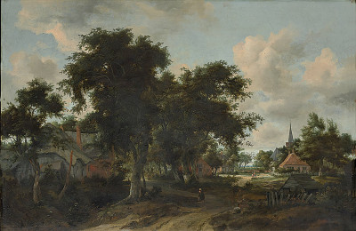 ₴ Репродукция пейзаж известного художника "Вход в село"