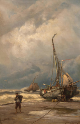 ⚓Репродукция морской пейзаж "Бомшуит в прибое"