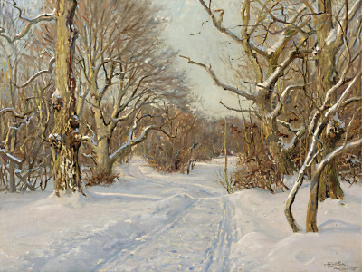 ₴ Репродукция пейзажа "Зима в Эрмелундене"