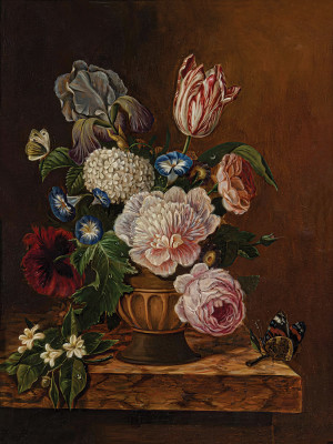 ₴ Репродукция цветочный натюрморт "Цветы в вазе"