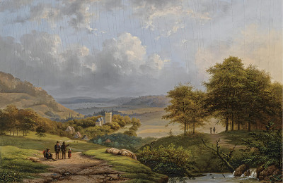 ₴ Репродукция пейзаж "Фигуры в большом летнем пейзаже между Неймегеном и Клеве"