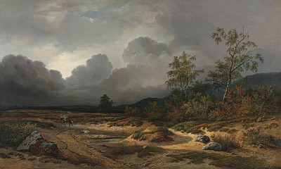 ₴ Репродукция пейзаж "Пейзаж с надвигающейся грозой"