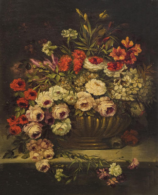 ₴ Репродукция цветочный натюрморт известного художника "Цветы в вазе"