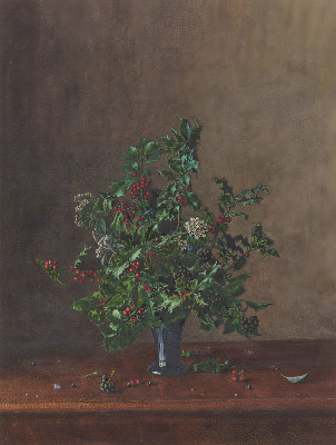 ₴ Репродукция натюрморт "Букет из падуба"