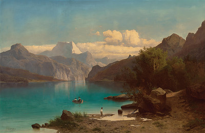 ₴ Репродукция пейзаж "Альпийский пейзаж"