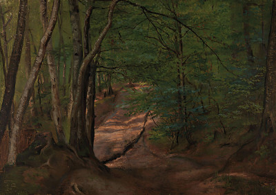 ₴ Репродукция пейзажа "Дорога в лесу"