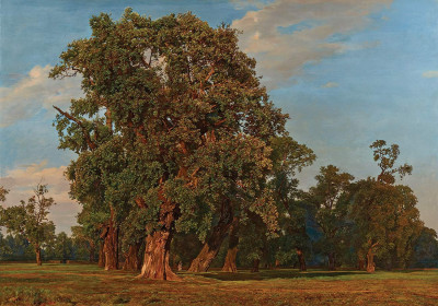 ₴ Репродукция пейзаж известного художника "Большой пейзаж Пратера"