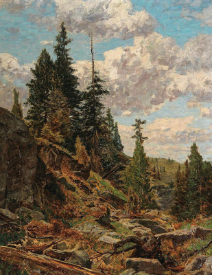 ₴ Репродукция пейзажа "Мотив с Туррахер"