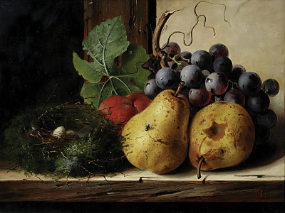 ₴ Репродукция натюрморт "Натюрморт с птичьим гнездом"