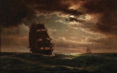 ⚓Репродукция морской пейзаж "Лунная ночь"