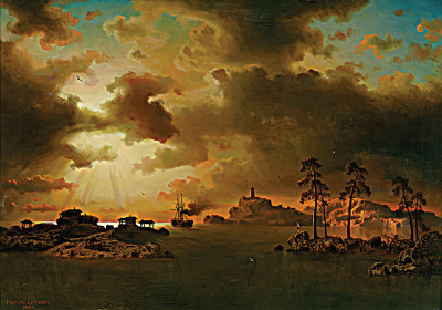 ⚓Репродукция морской пейзаж известного художника "Скандинавский порт"