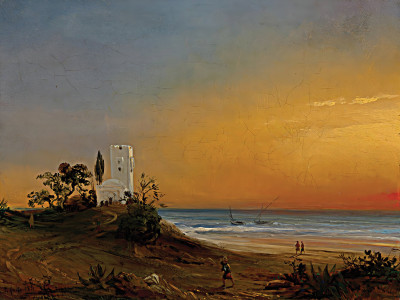 ⚓Репродукция морской пейзаж "Побережье в Алжире"