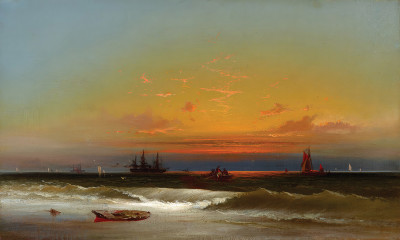 ⚓Репродукция морской пейзаж "Морской пейзаж в закате"