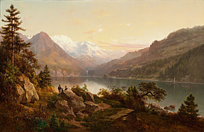 ₴ Репродукция пейзажа "Изумрудный залив, озеро Тахо"