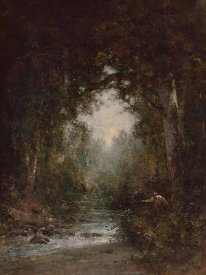 ₴ Репродукция пейзажа "Ловля форели"