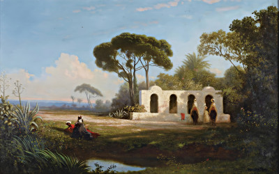 ₴ Репродукція краєвид "Фонтан у Баб-Ель-Уеді"