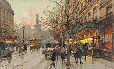 ₴ Репродукція міський краєвид відомого художника "Площа Республіки"