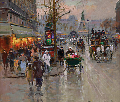 ₴ Репродукция городской пейзаж известного художника "Площадь Клиши"