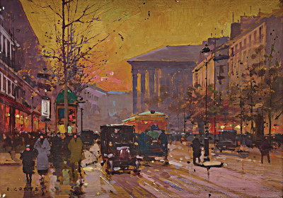 ₴ Репродукция городской пейзаж известного художника "Бульвар Мадлен, Париж"