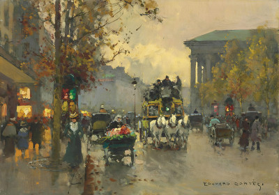 ₴ Репродукция городской пейзаж известного художника "Бульвар Мадлен"