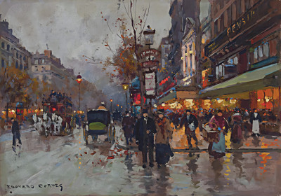 ₴ Репродукция городской пейзаж известного художника "Бульвар Монмартр"