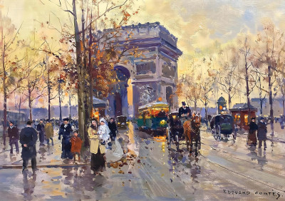 ₴ Репродукция городской пейзаж известного художника "Триумфальная арка"