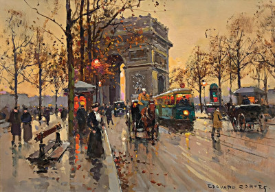 ₴ Репродукция городской пейзаж известного художника "Триумфальная арка"