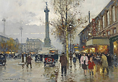 ₴ Репродукция городской пейзаж известного художника "Вандомская площадь"