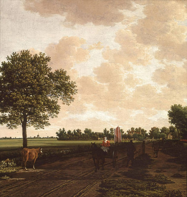 ₴ Репродукция пейзаж "Конная повозка"