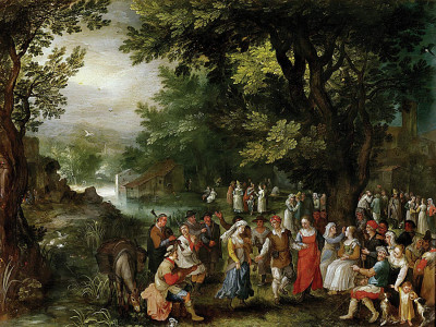 ₴ Репродукция бытовой жанр известного художника "Свадебный пир"