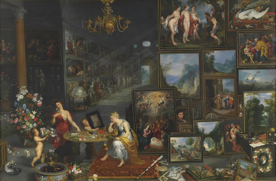 ₴ Репродукция бытовой жанр известного художника "Зрение и обоняние"