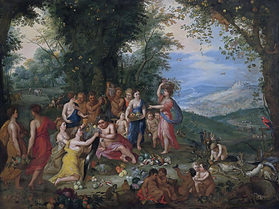 ₴ Репродукция бытовой жанр известного художника "Аллегория осени"