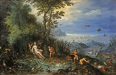 ₴ Репродукция бытовой жанр известного художника "Аллегория воды"