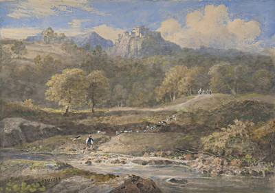 ₴ Репродукция пейзаж "Личенца, недалеко от Рима, вилла Горация"