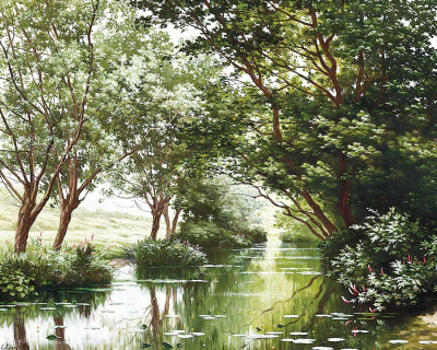 ₴ Репродукция пейзаж "Берега Эра"