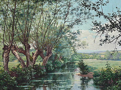 ₴ Репродукция пейзаж "Спокойный летний день"