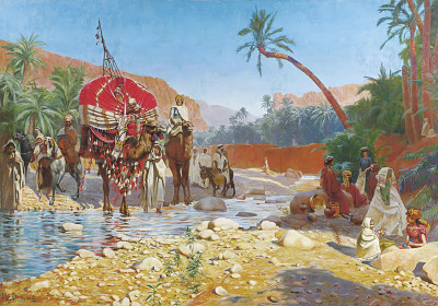 ₴ Репродукция пейзаж "Ущелья Эль-Кантара возле Бискры"