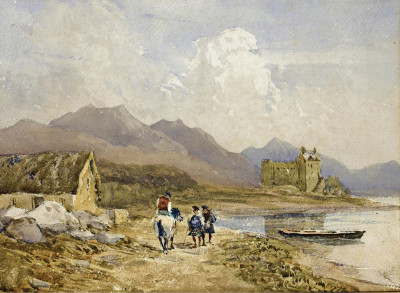 ₴ Репродукция пейзаж "Замок Данстаффнейдж"