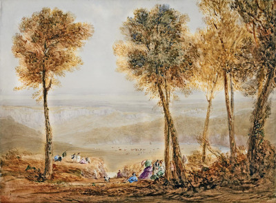 ₴ Репродукция пейзаж "Обширный вид из Виндклиффа на устье Северна в сторону Англии"