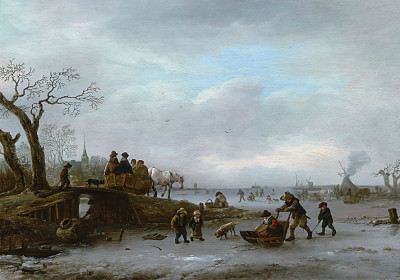 ₴ Репродукция пейзажа "Ледовая сцена"