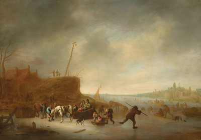 ₴ Репродукция пейзажа "Зима в Голландии"