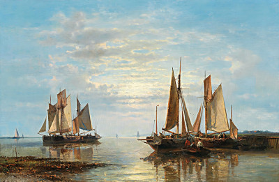 ⚓Репродукция морской пейзаж "Парусные лодки на спокойном море"